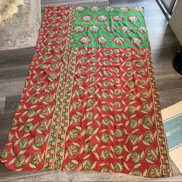 Antique Kantha Quilt Bedding Blanket Handmade